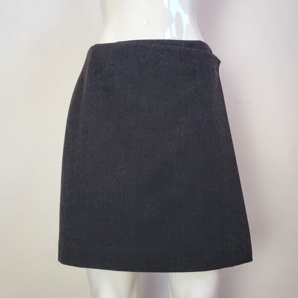 Vintage 90s Preview Collection Gray Wrap Mini Skirt - Picture 2 of 8